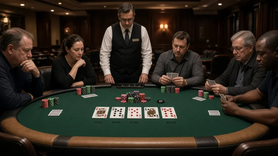 Bàn poker có nhà cái
